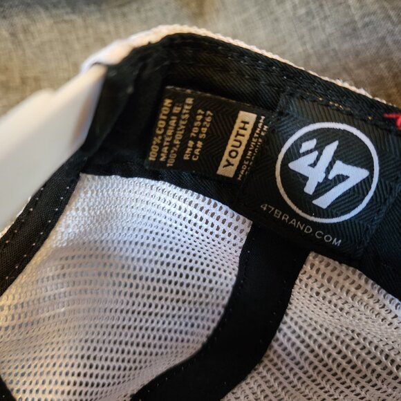 Girl's '47 Brand Pink/White Baltimore Orioles Heart Mesh Back Snapback Hat - Picture 8 of 9